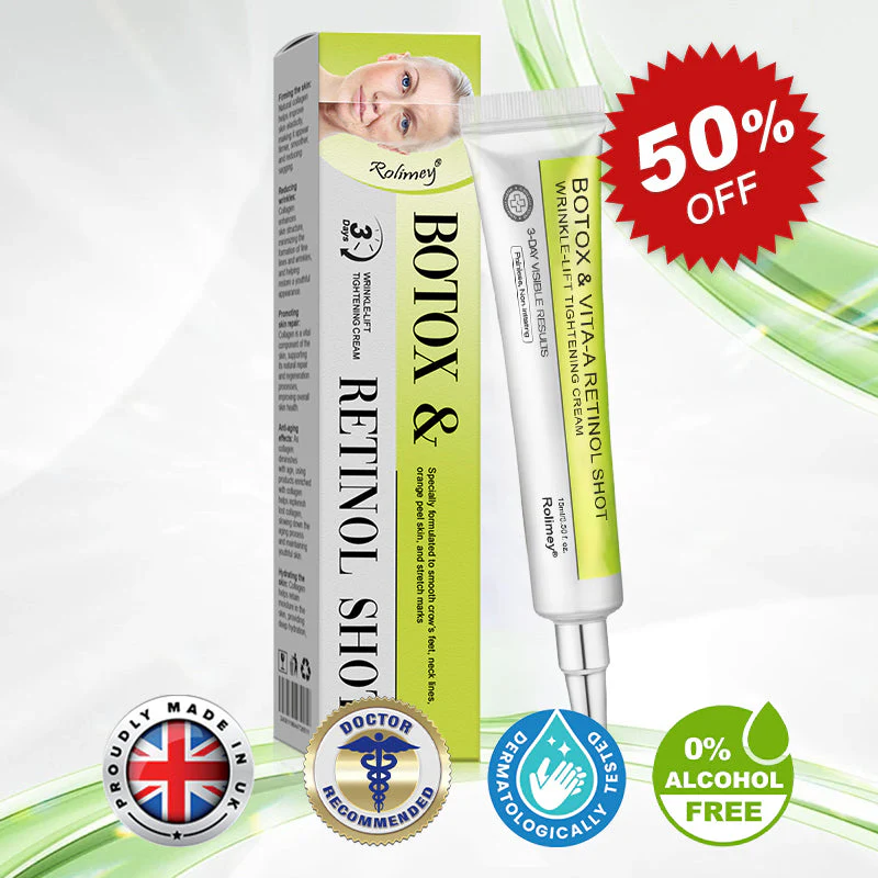 🍈Made and shipped from the UK 💫Rolimey® Botox & Vita-A Retinol Shot Wrinkle-Lift Tightening cream - Last Day Promotion 70% OFF